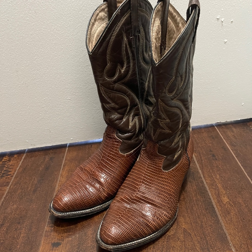 Cowboy Cowgirl Western Boots Brown Vintage